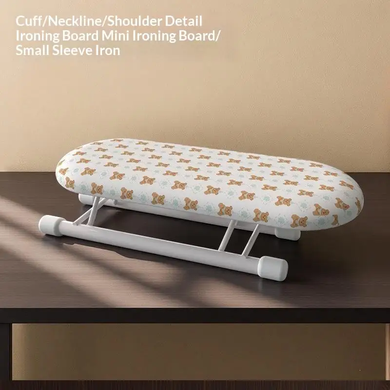Mini Tabletop Ironing Board Portable Sleeve Collar Ironing Rack Heat Resistant Cover Small Ironing Pad For Home Garment Ironing