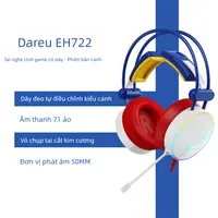  DAREU | Tai Nghe Gaming EH722 Âm Thanh 7.1 Cổng USB LED RGB Mic Chống Ồn