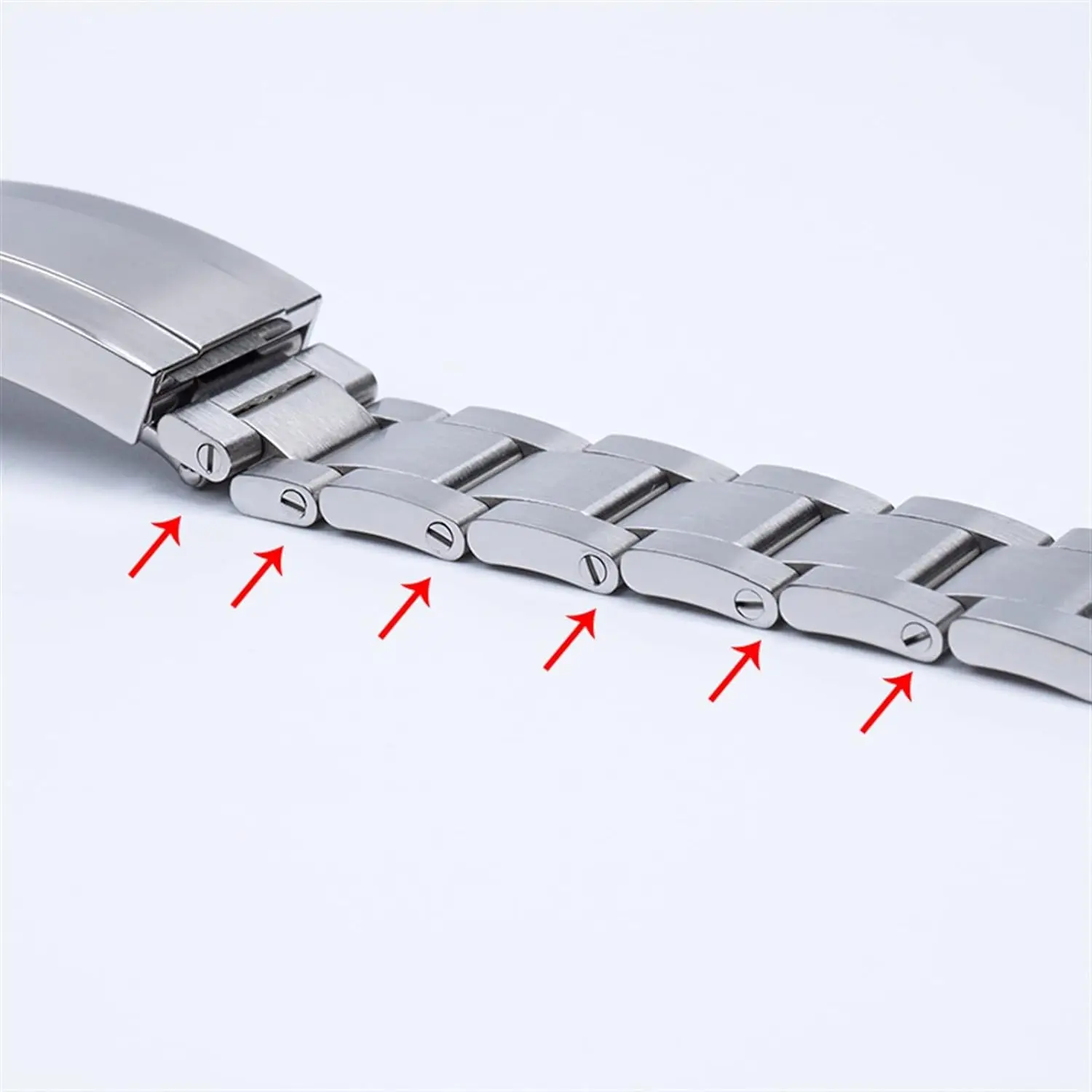 20mm/21mm Watch 904L Brushed Metal Steel Bracelet Strap Band Silver 116610 126610