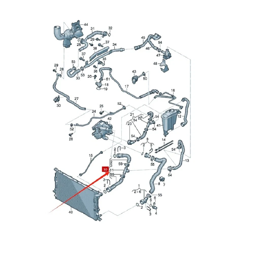 

Engine Cooling Repair Upper Radiator Hose Coolant Hose For A4 A5 Engine Hose Coolant Tube Factory Specification