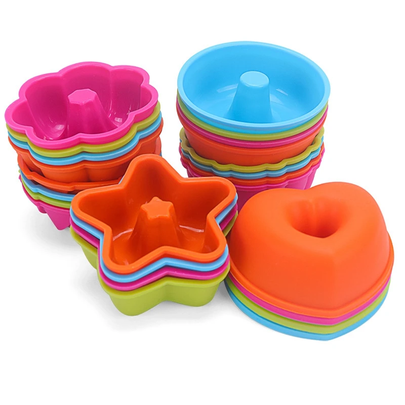 24 Individual Silicone Doughnut Mold Baking Cake Silicone Mold DIY Baking Oven Mold for Baking