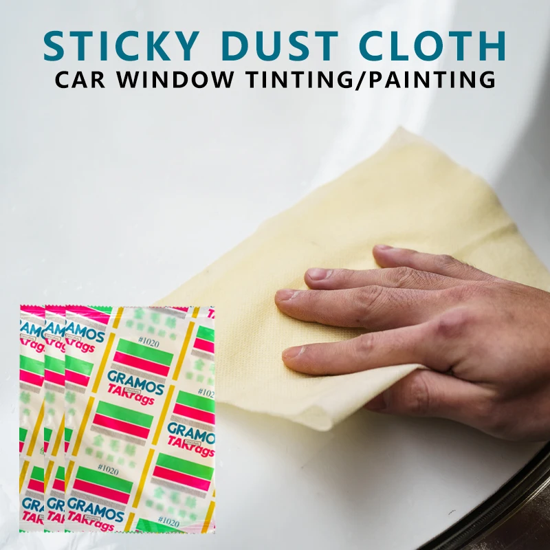 10Pcs Non‑Woven Tack Cloth Tack Rag Lint‑Free Sticky Dust Wiping Cloth for Car PPF Vinyl Window Tint Auto Paint Surface Cleaning
