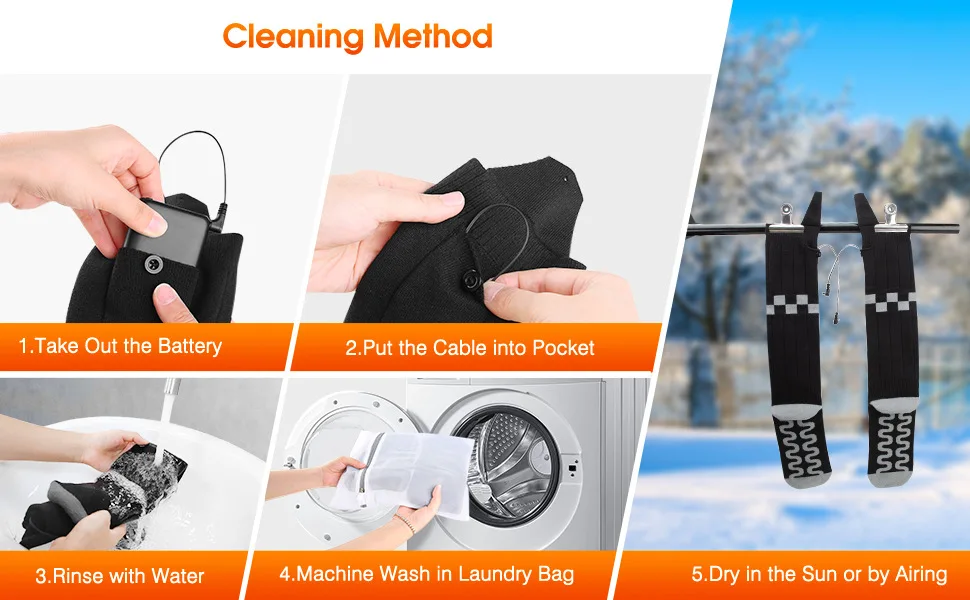New APP Control Heated Socks 5000mah Battery Electric Heated Skiing Socks Winter Thermal Heated Foot Warmer Sport Socks