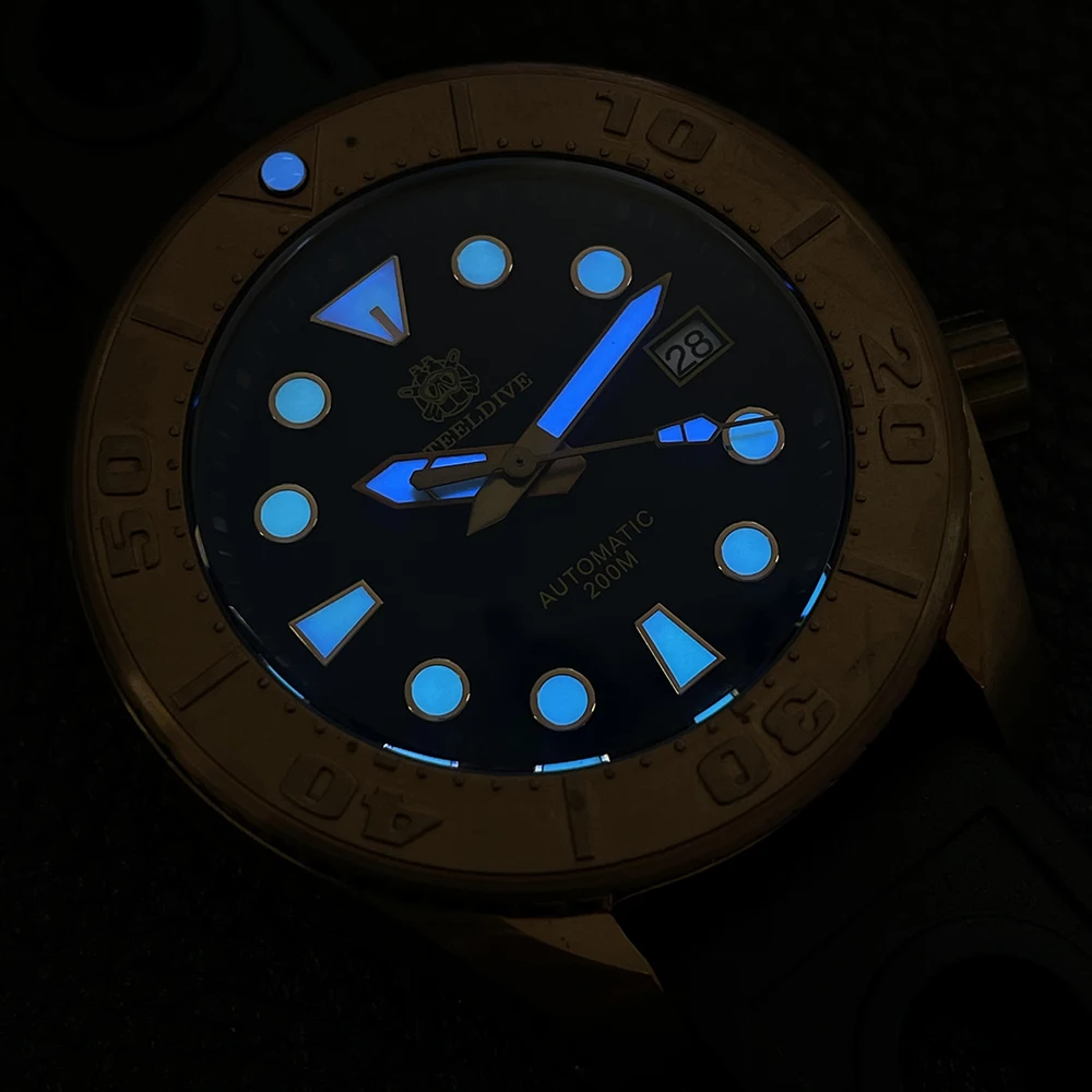 STEELDIVE SD1971S 200m Bronze Mens Diver Watch Waterproof Luminous Mechanical Watch Sapphire Crystal NH35 Automatic Watches Men