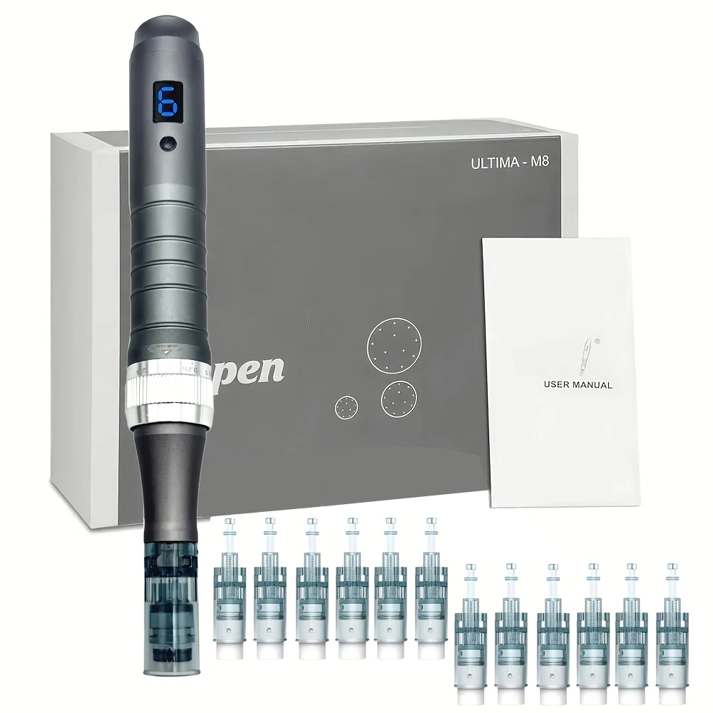 derma-pen-m8-authentique-avec-12-aiguilles-de-025-mm-stylo-electrique-sans-fil-pour-micro-dermabrasion