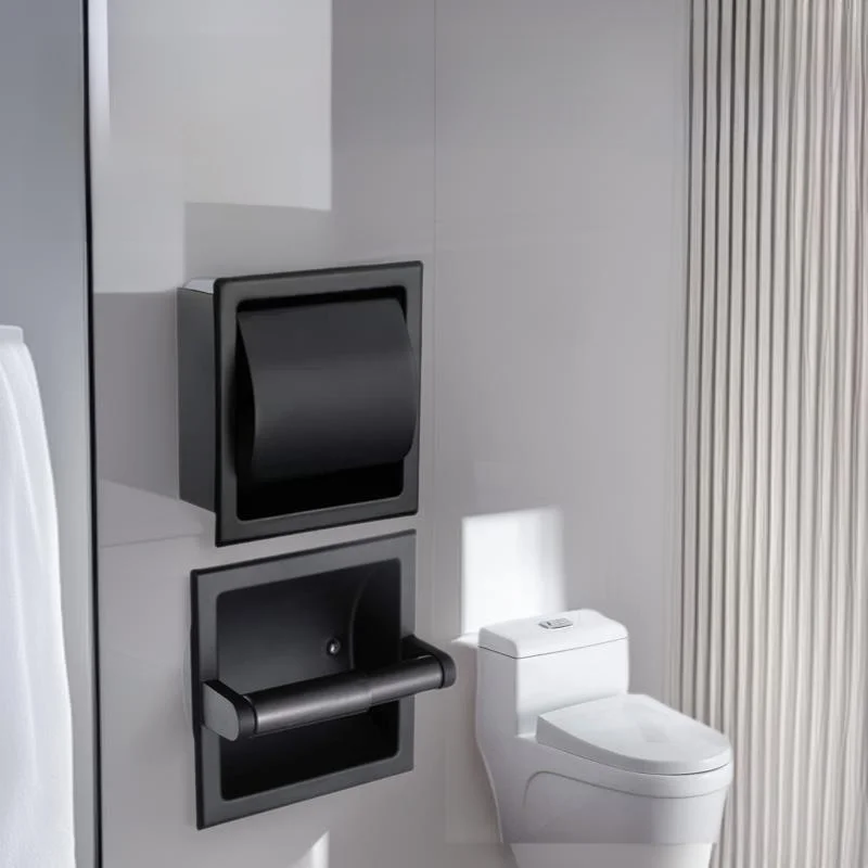 

In-Wall Mounted 304 Stainless Steel Tissue Holder Double Roll Toilet Paper Rack Bathroom Kitchen Storage Organizer