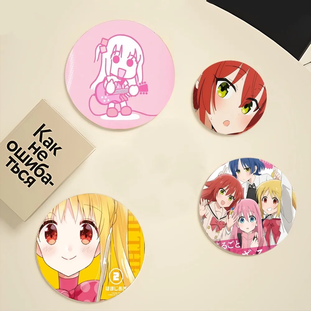 

Anime Bocchi the Rock Mousepad Round Custom Skin Desktop Desk Mat Kawaii Gaming Accessories Students Writing Pad Mouse Pad