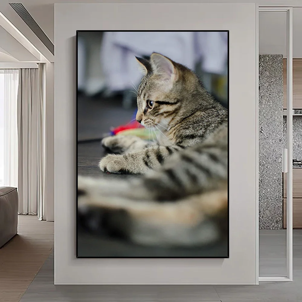 024 Lovely Cat (2) Animal Insect Beast Silk Cloth Wall Poster Art Home Decoration Gift