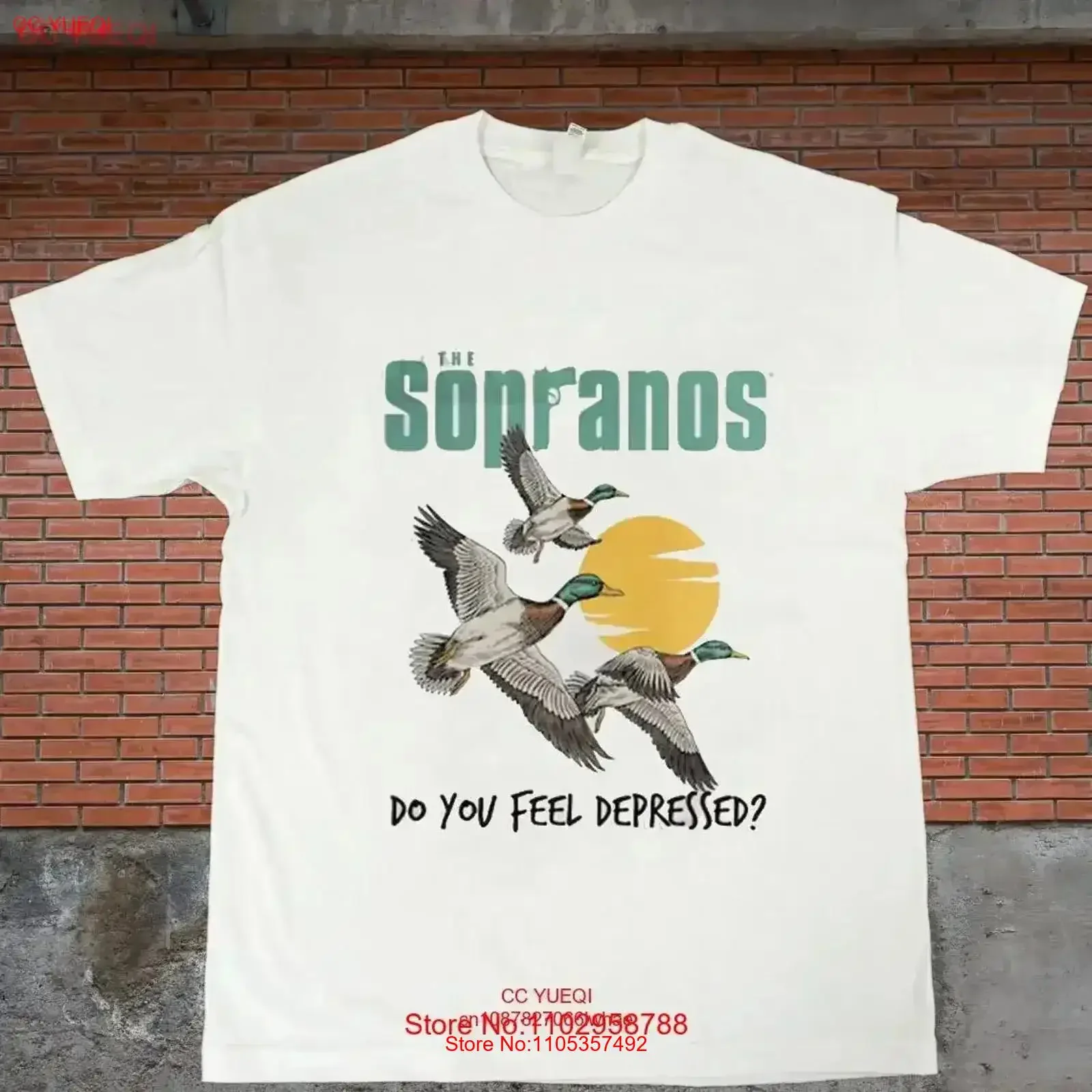 Ducks The Sopranos Do You Feel Depressed T-Shirt in voller Größe S-5XL, Vintage-Waschung, Streetwear, Unisex-Oberteil für den Alltag, stilvoll