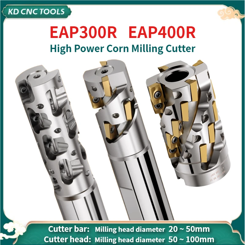 

EAP300R EAP400R High power cutting straight shank corn milling cutter APMT1135 APMT1604 carbide insert clamping milling cutting