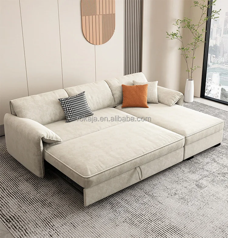 *Hot Selling Extendable Dual-use Sofa Bed L Shape Design Multifunctional Sofa Cum Bed Modern 2 3 4 Seater Storage Sofa Recliner view 5