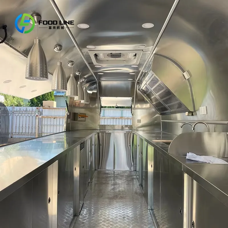 Customized Popular Qingfeng Internal Stainless Steel Mobile Food Trailer