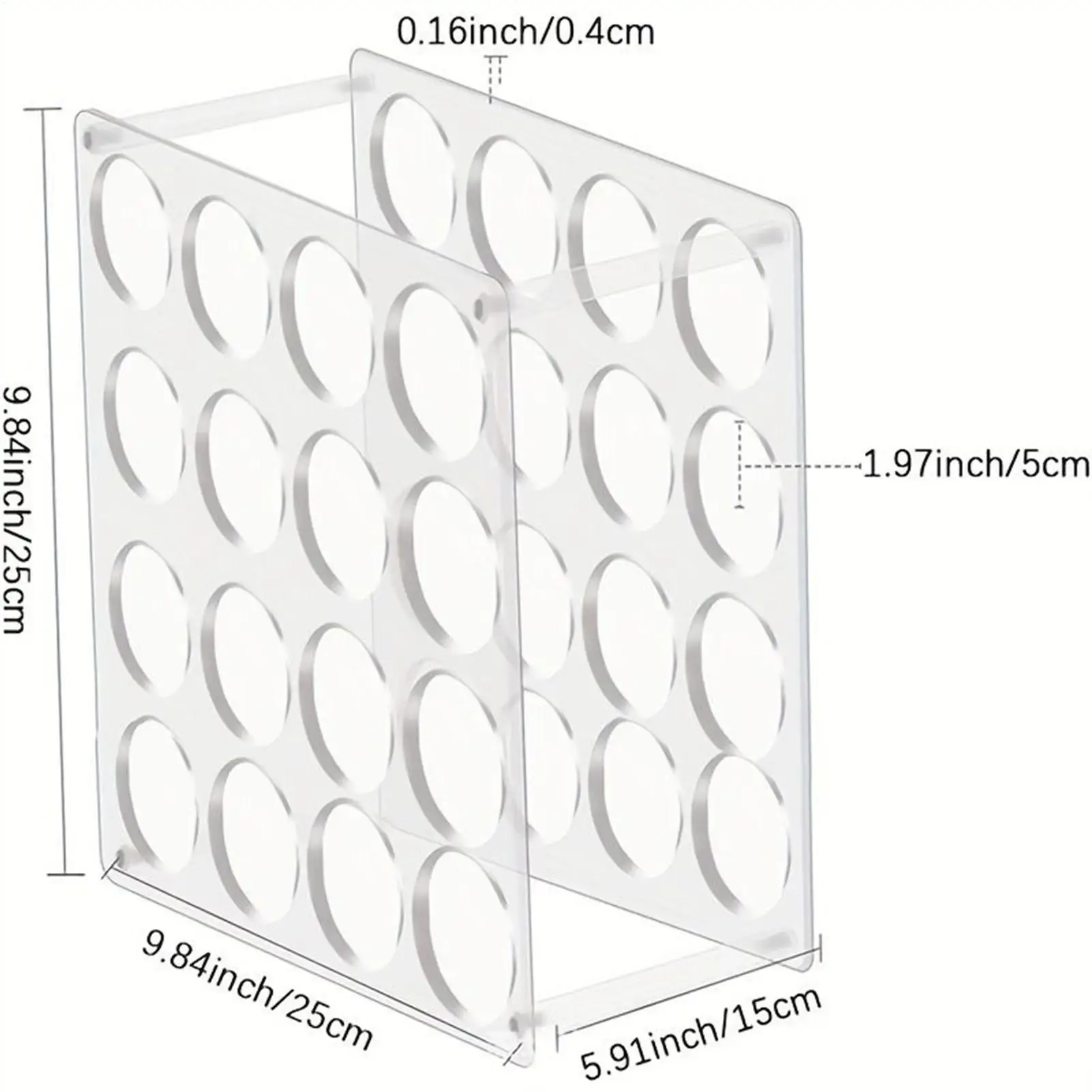 كرافت لفة حامل 2 قطع واضح الاكريليك عرض قوس 16 حفرة كرافت ورقة لفة حامل لتنظيم سطح المكتب الفن استوديو