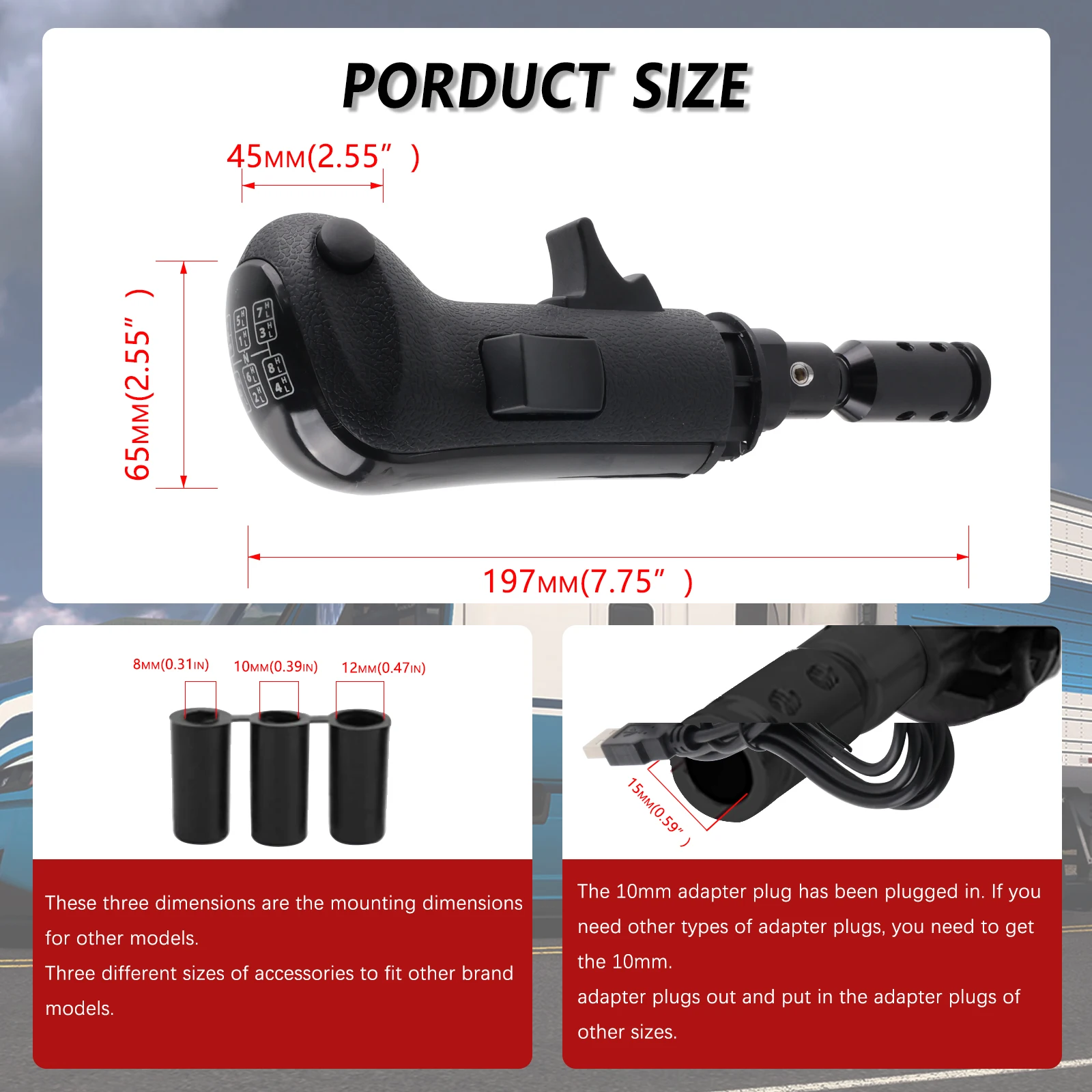 مقبض ناقل الحركة لشاحنة USB لـ Logitech G29 G27 G25 G920 والعتاد اليدوي/Thrustmaster TH8A والعتاد استخدام اليد اليسرى