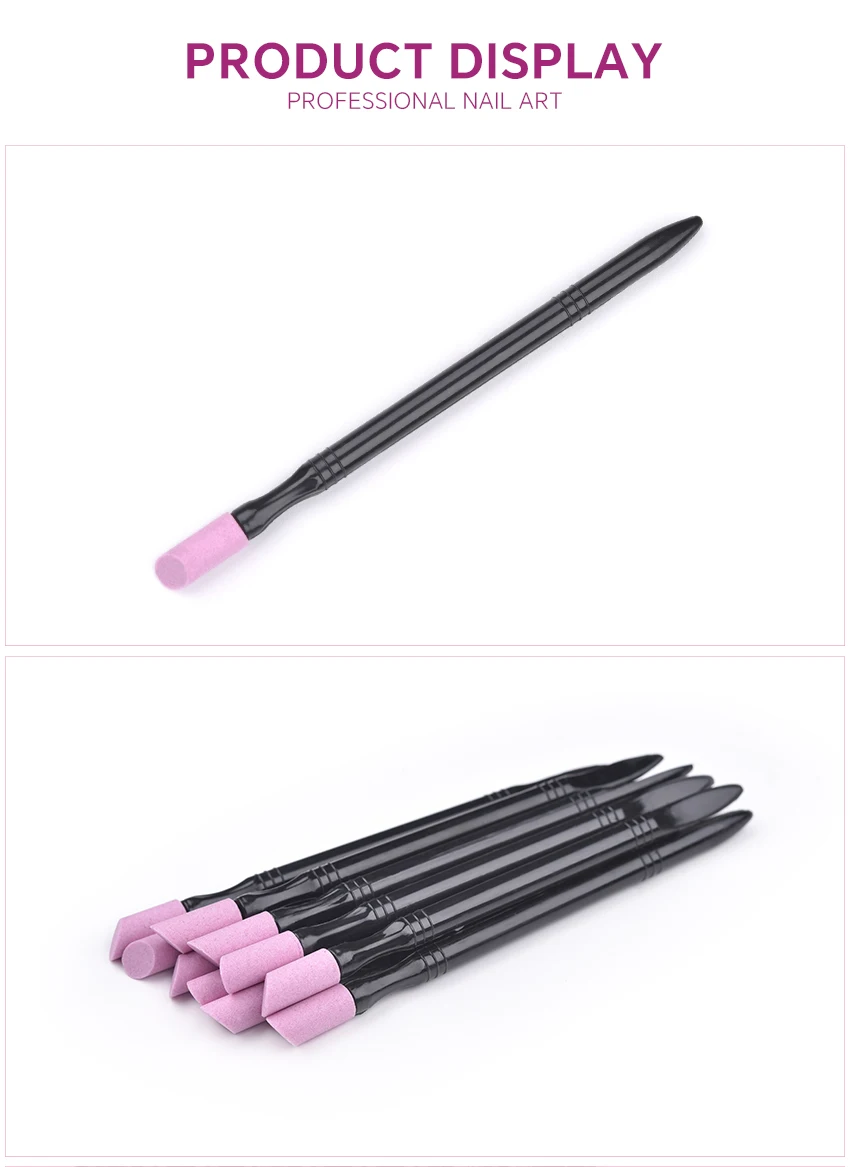 5/10PCS Nail File Cuticle Stone  Nail Cuticle Scissors Dead Pusher Quartz Pen Nail Polishing Sticks Skin Remover Buffer Nail Art