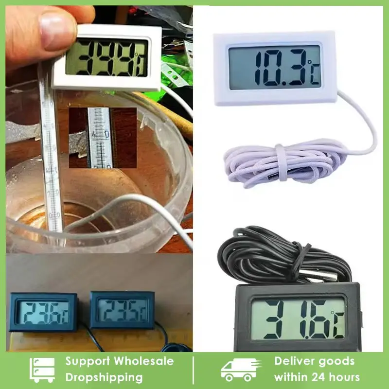 LCD Digital Thermometer For Freezer Temperature -50~110 Degree Refrigerator Fridge Thermometernd Outdoor Waterproof Probe