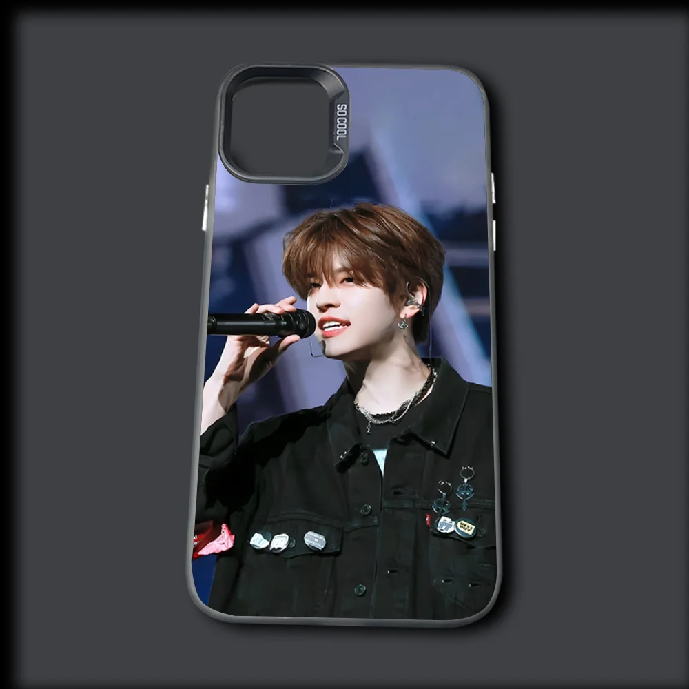 Singer S-Sungmin Phone Case For iPhone 16,15,14,13,12,11,Mini,Pro,MAX Gray Drop Matte Shockproof Soft Cover