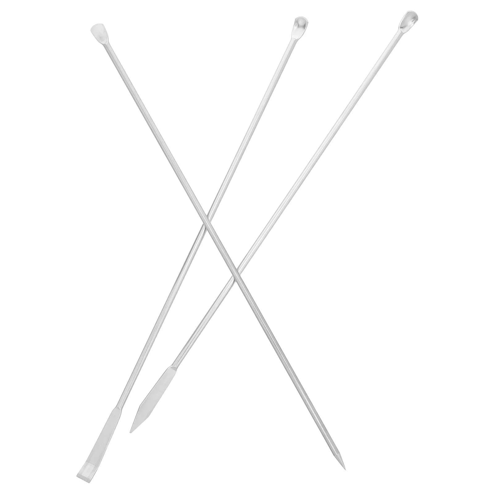 

3pcs Microspoon Stainless Steel Lab Scoop Precision Milligram Measuring For Reagents Sampling Laboratory