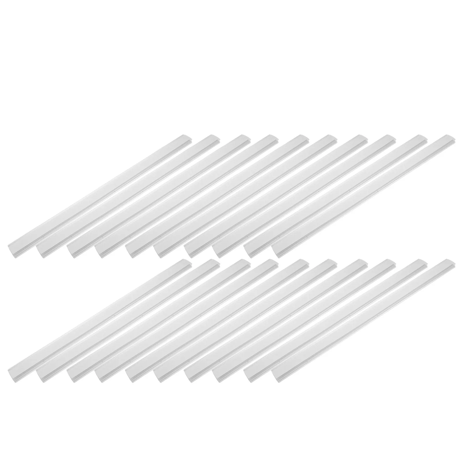 

20Pcs Clear Plastic Shelf Label Strips 1.2in H X 19.7in -Adhesive Price Display Holder for Supermarket Grocery Store