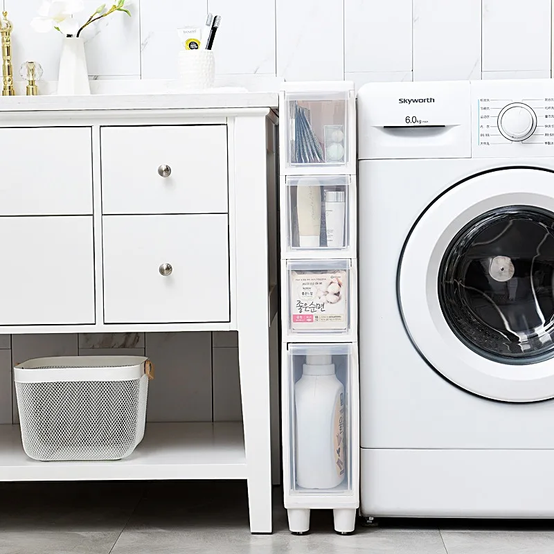 Armários de fenda de cozinha, armários de armazenamento móveis, banheiro doméstico, armários de armazenamento multifuncionais