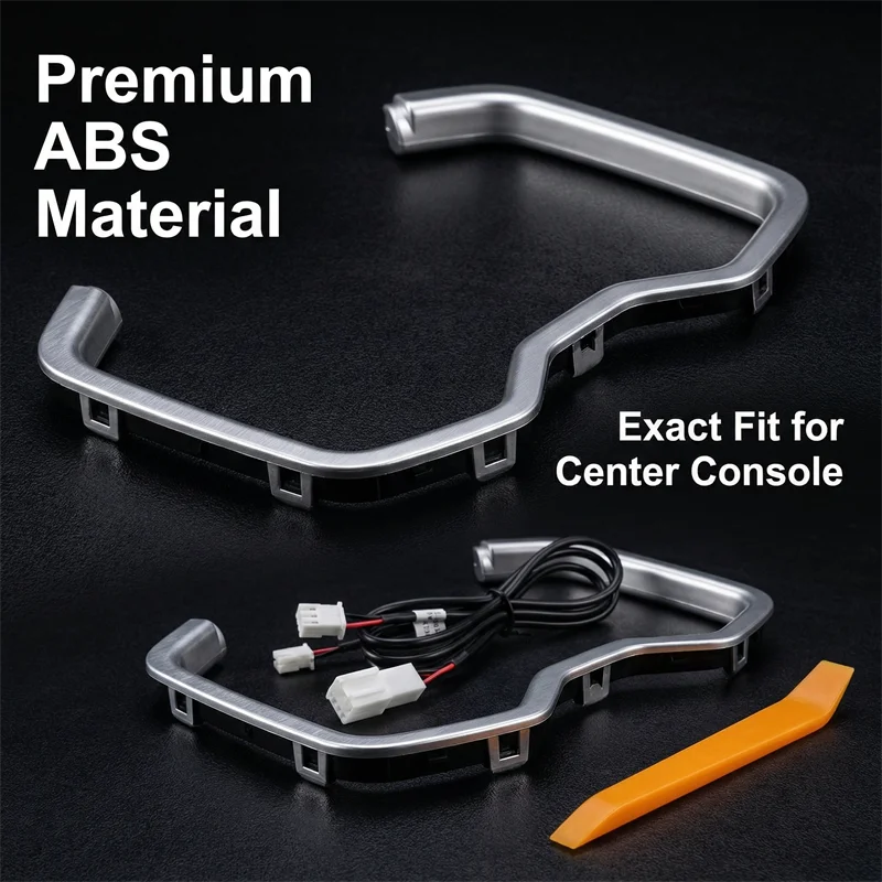 For Toyota RAV4 2019-2024 Car Accessories ABS Plastic LED Light Inner Water Cup Holder Decoration Cover Trim ABS 1PC
