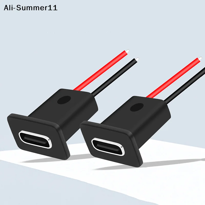 【Av1】【Z】CCA4-Type-C 2p Charging Socket Direct Compression Perforated Waterproof Power Socket With Cable Connector