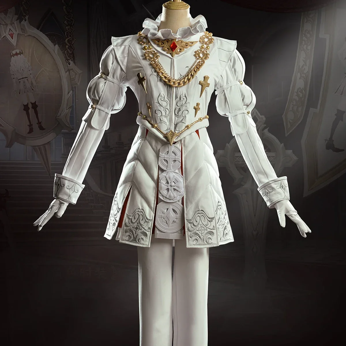 Game Identity V Photographer Joseph Desaulniers Cosplay Costume White Gothic Suit Halloween Uniforms Anime Clothing Custom Made