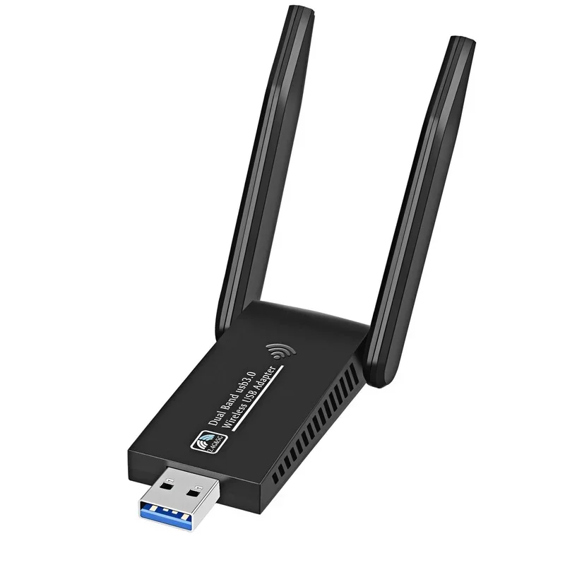 USB 3.0 WiFi Adapter 1200Mbps 802.11 Ac Wireless Network Card WiFi Wireless Network Card with Rotatable Antenna for PC Computer