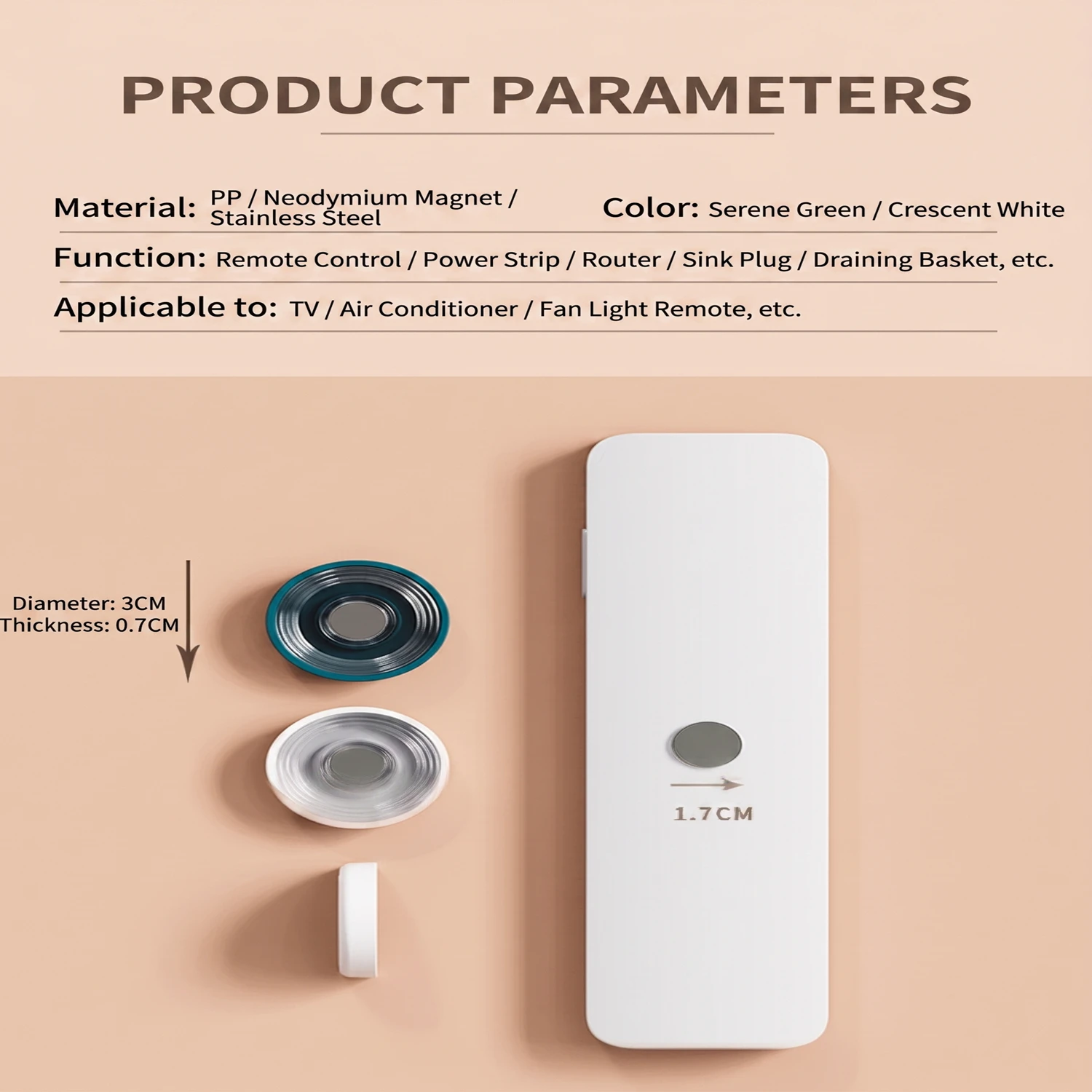 Light Luxury Magnetic Wall Hooks for Remote Control Storage, No Drilling Anti-Lost Organizer Rack for Keys and Small Items,
