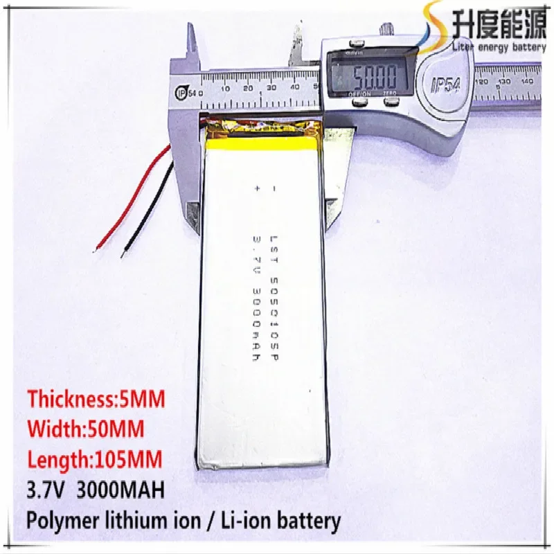 

3.7V,3000mAH,[5050105] Polymer lithium ion / Li-ion battery for TOY,POWER BANK,GPS,mp3,mp4,cell phone,speaker