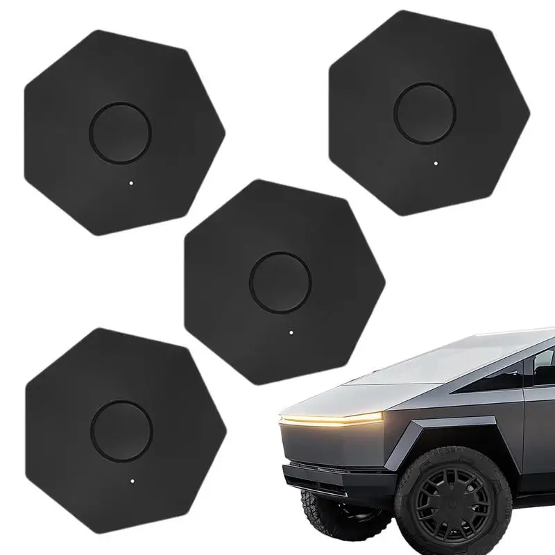 Removable 4pcs Rustproof Wheel Hub Cap Wheel Center Rims Decal Car Wheel Center Cap Stickers Auto Exterior Accessories