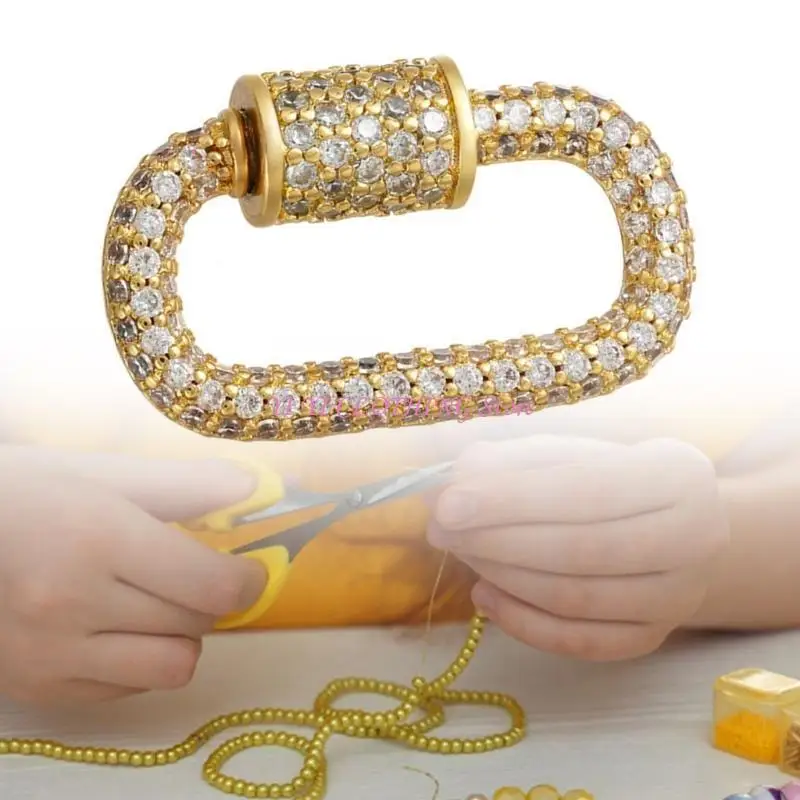 N5KF متألقة Zirconia Brooch Clasp Clasp قلادة DIY قلادة موصل #4