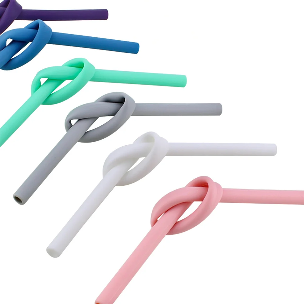 

1Set Portable Silicone Straw Set Reusable Foldable Drinking Straws for Home Party Milk Tea Juice Smoothie Beverage Straw