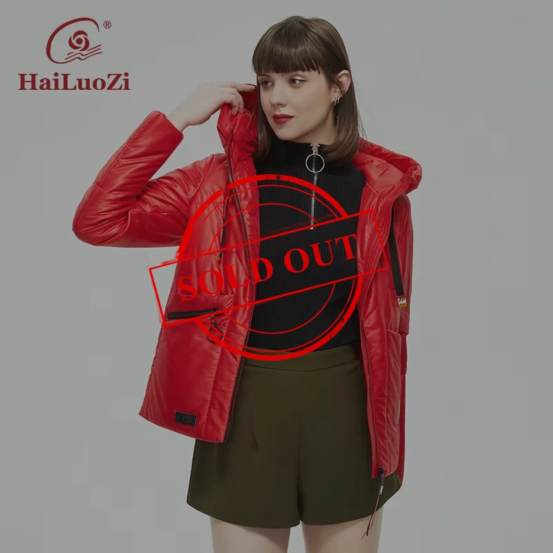 HaiLuoZi 2022 Spring Autumn Women Coat Fashion Casual Jacket Women\'s Short Parka Hooded High Quality Female Jackets Outwear 39