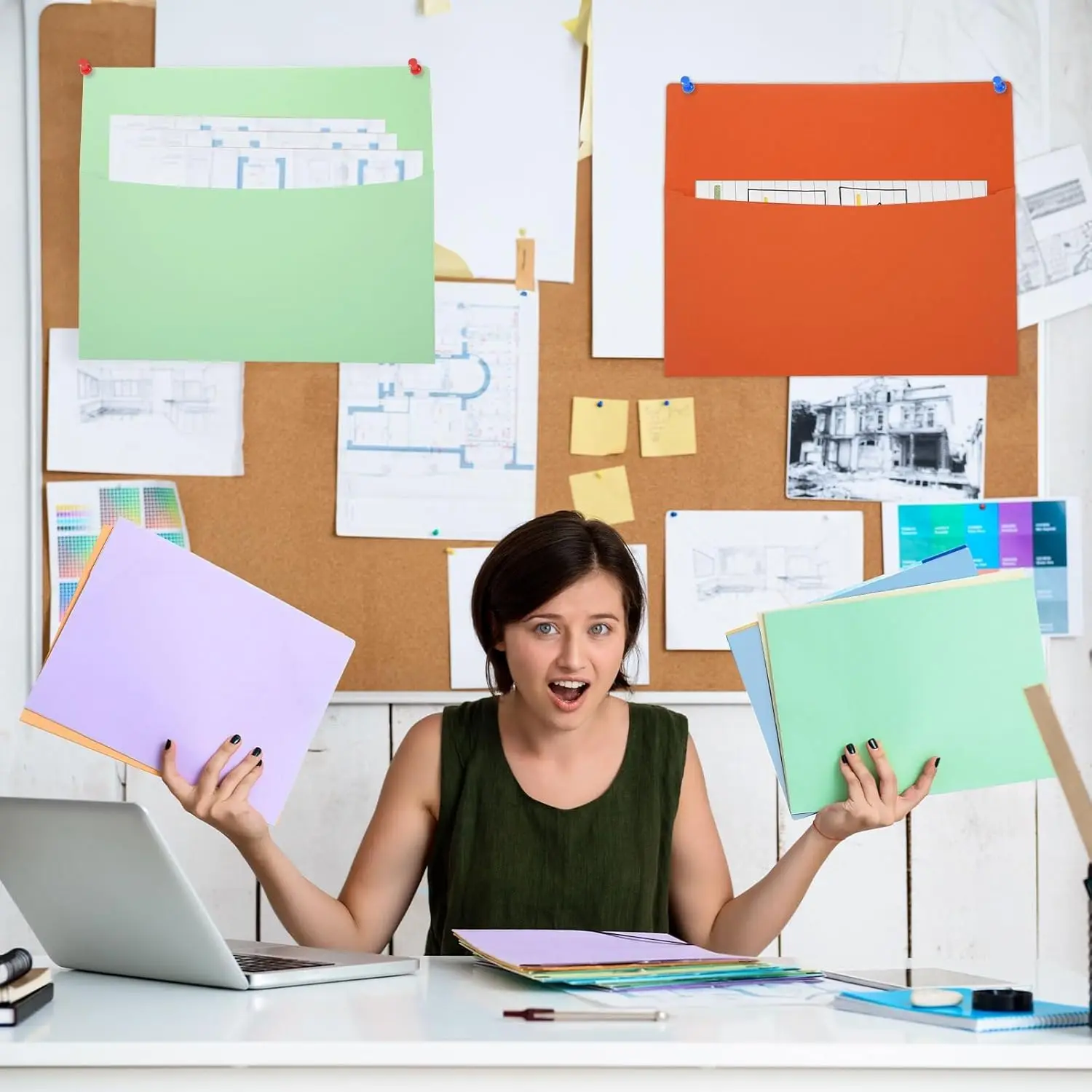 5Pcs Candy Color Big Envelopes Blank Envelopes DIY Multi-function Craft Paper Envelope For Letter Postcards Wedding Invitation