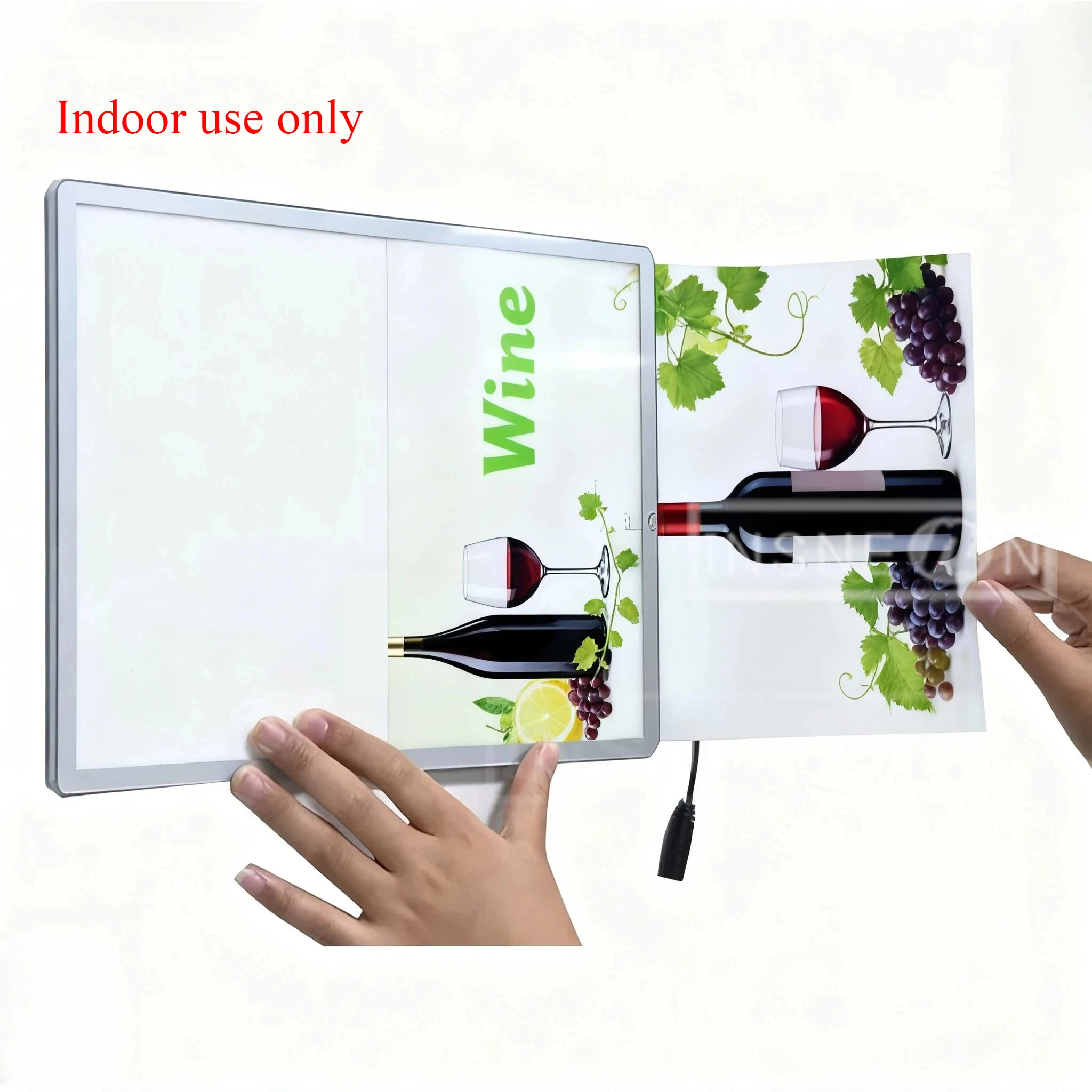 Custom Led Light Box Sign for Business Advertising Slim A4 Lights Bar Poster Display Menu Board Metal Signs Acrylic Logo Neon