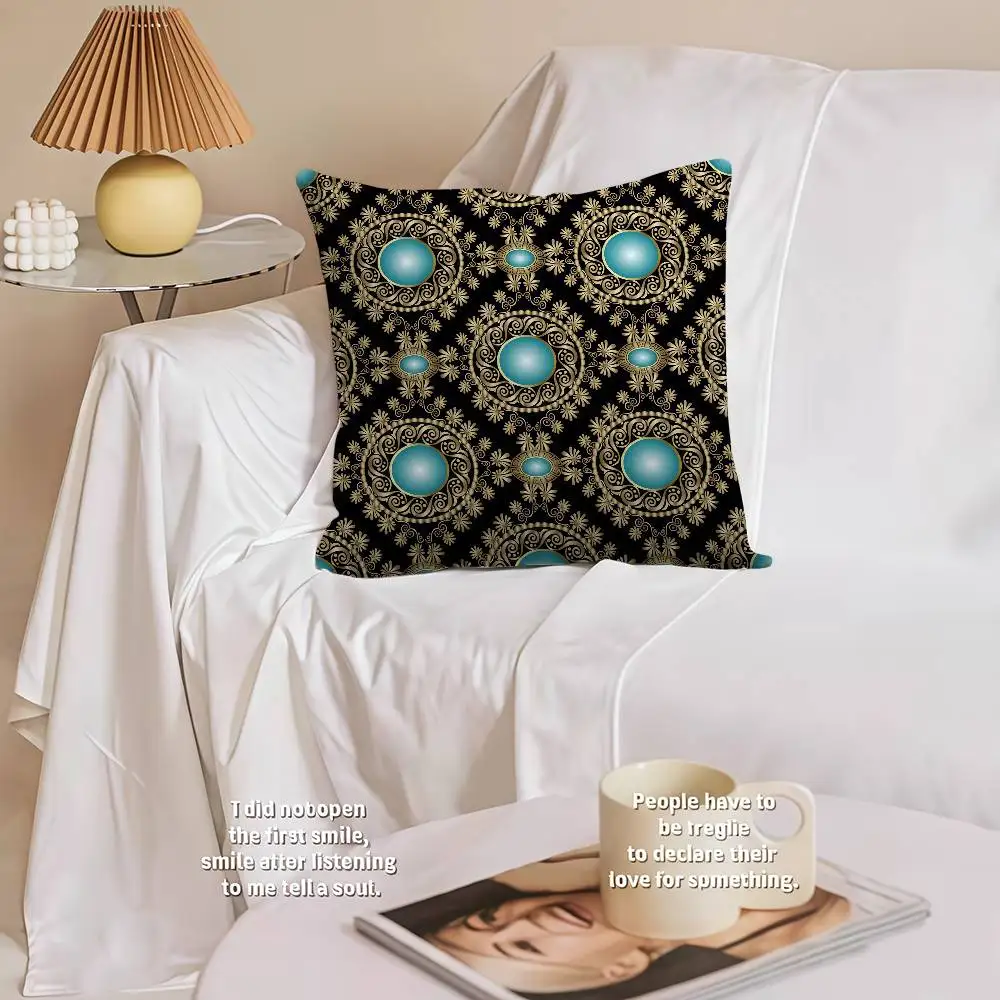 ปลอกหมอนอิงลายอัญมณีหรูหรา ปลอกหมอนอิงโซฟา ของตกแต่งบ้าน ของขวัญสำหรับเด็ก