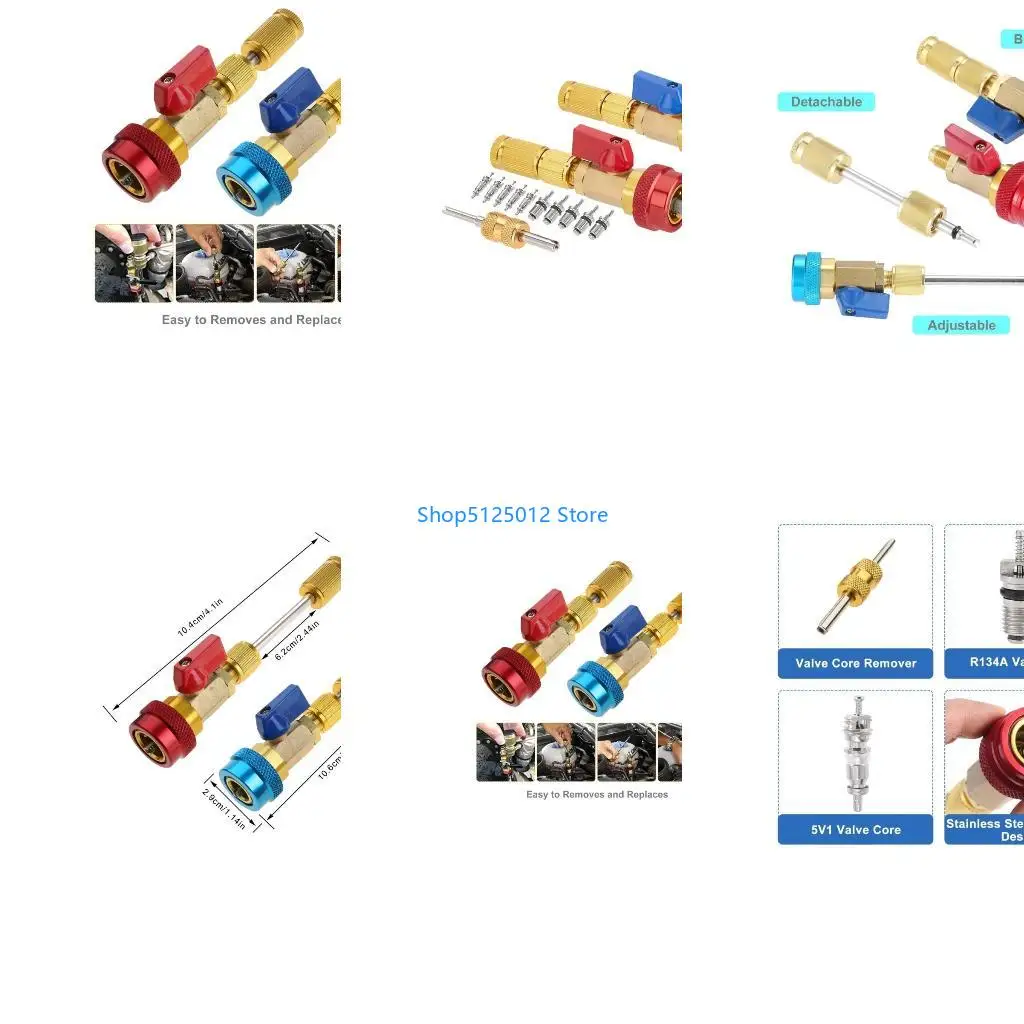 G8TC R134A Valves Remover and Installer Set Air Conditioner Service Tool Set