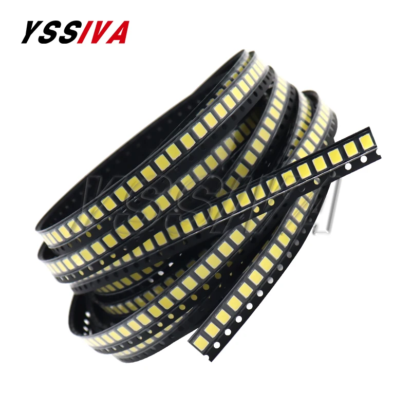 100pcs High Brightness SMD LED 2835 1W 0.5W 0.2W White 3V 6V 9V 18V 36V 150MA/100MA/30MA/60MA/80MA 6000-6500K