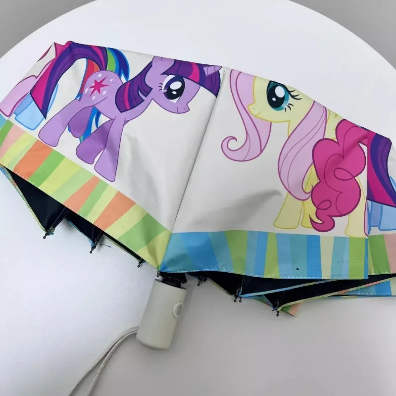 Hasbro My Little Pony Pinkie Pie Fluttershy Twilight Sparkle Cartoon Anime Movie Parasol Cute Creative Kawaii Portable Umbrella