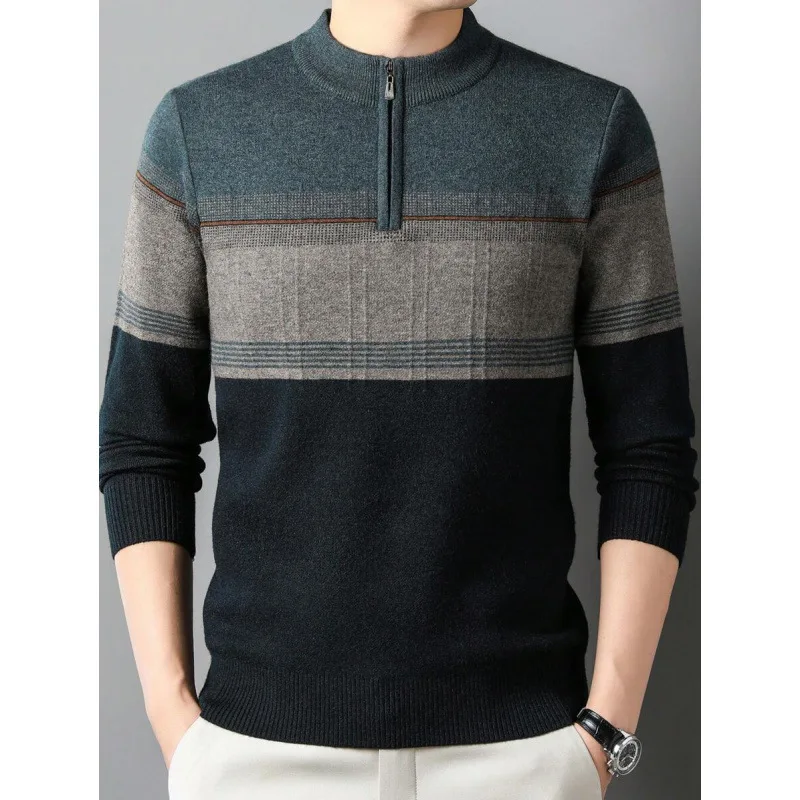 

Women's Cashmere Knit Sweater Half High Collar Embroidered Detailing Non-Shrinkable Fabric Spring 2026 Collection