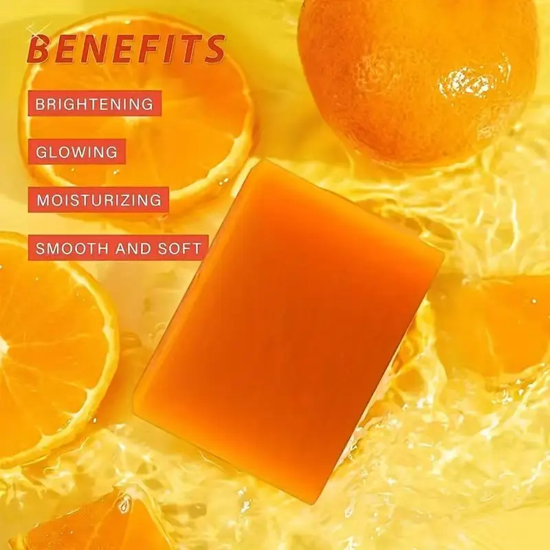 4pcs Lemon Soap Koji Acid Handmade Soap Turmeric Soap Bath Soap, Used for Bathing and Washing Face, Unisex image 6