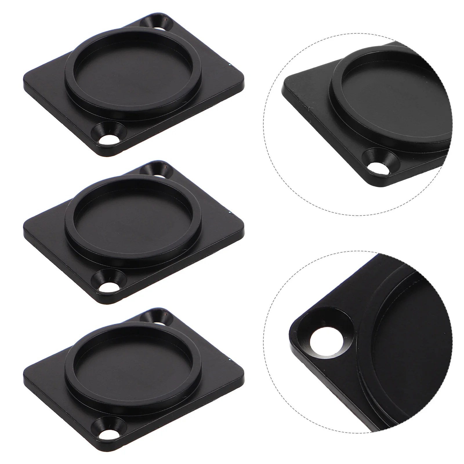 

6Pcs Panel-Mount Blank Plates Audio Connector Module Metal Chassis Cover Protective Dust Plate for Xlr Speaker Pin Connector