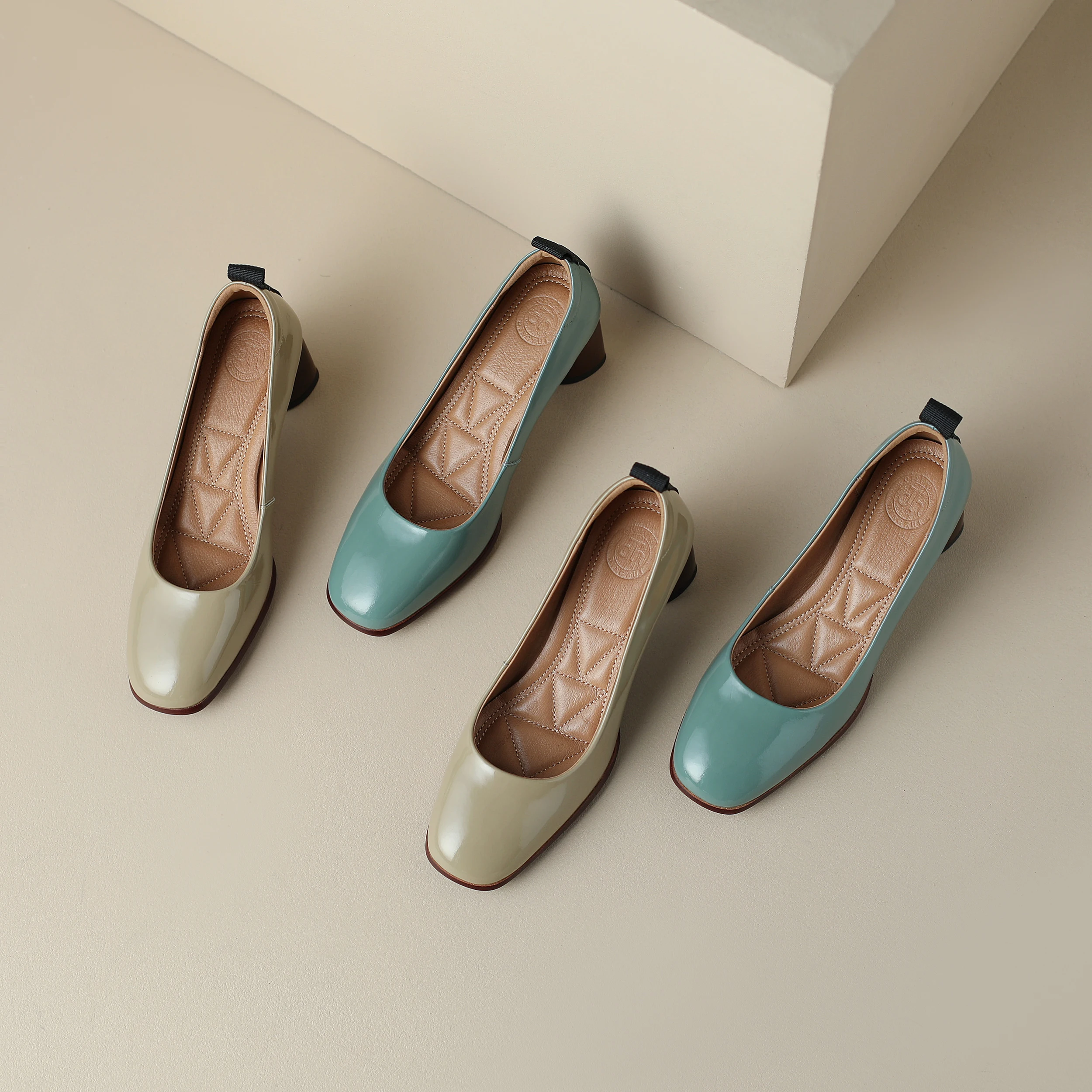 Women Pumps Shoes Genuine Leather Office Lady GLADIATOR High-Quality Elegant Shoes Lagre Size A84