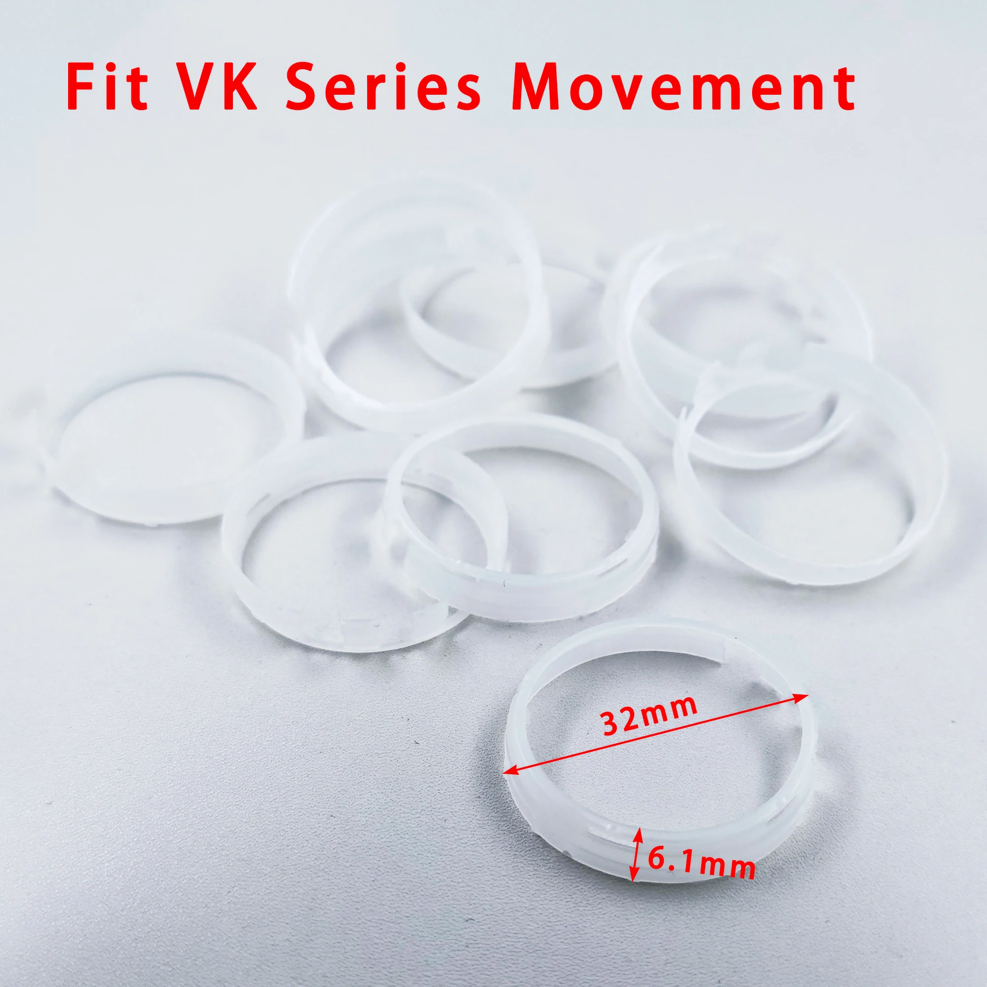 Fit VK63 Movement Watch Accessories 32mm*6.1mm Plastic Inner Ring Watch Case Parts Inner Cover Movement Holder Fix Ring