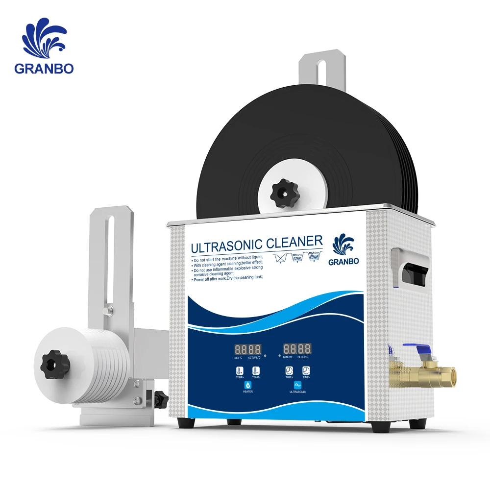 Nettoyeur à ultrasons pour disques vinyles, machine pour livres, 6,5 L, puissance 180W, avec cadre d'enregistrement, moteur à rotation rapide K