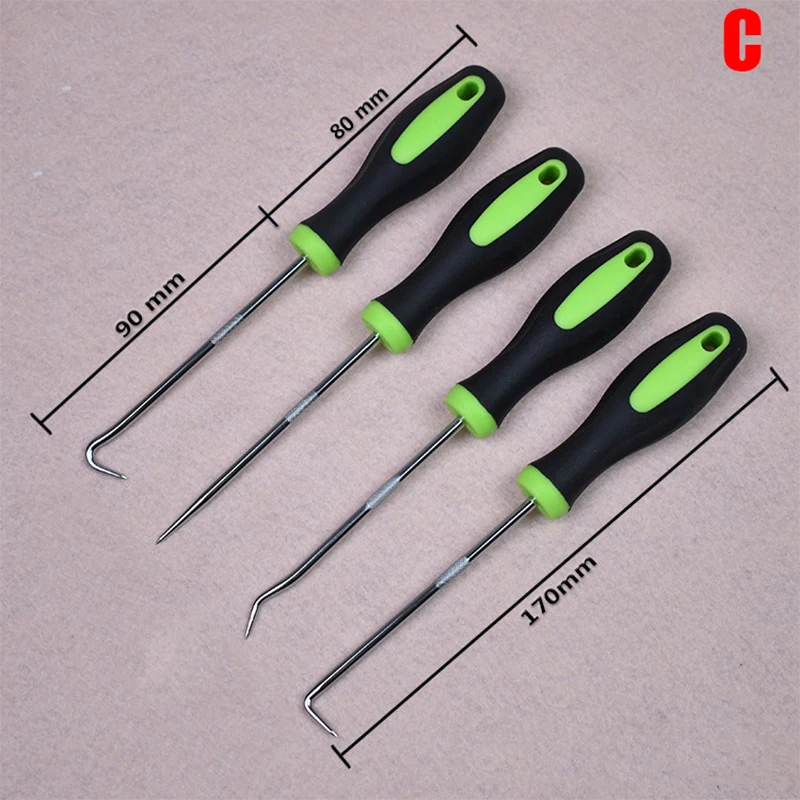 4pcs Oil Seal Screwdrivers Set Car Long Pick Hooks O-Ring Gasket Puller Remover Hand Tools Car Repair Tools Auto Accessories