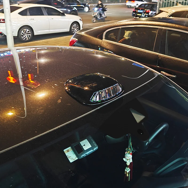 لبورشه تايكان تصفيف السيارة رادار الليزر غطاء الزخرفية برو سقف أسود غطاء الرادار الأسود التكنولوجيا لوازم السيارات الأساسية #5