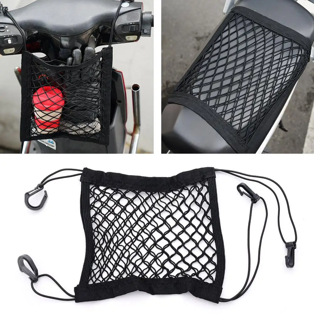 

Cargo Net For Motorcycle Helmet Storage High-elastic Double Layer Bungee Net Luggage Strap Rack Organizer For Motorbike 25x P4q2