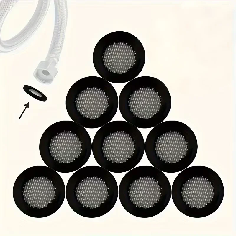 25pcs Plastic Faucet Filter Pads with Stainless Steel Mesh - Easy to Install, No Need for Electric Shower Head Pads